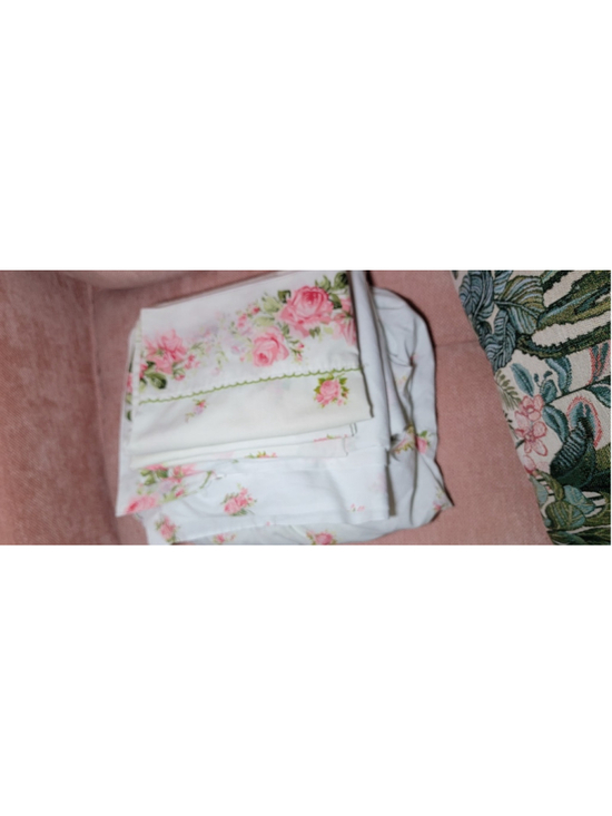 Springmaid Other - VTG Springmaid Double Flat & Fitted Sheet Marvelaire Rose Floral 2 Pillowcases